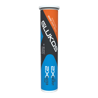 Glukos Energy Orange Chewable Energy Tablets (8 Pack) - Single Tube - Front View