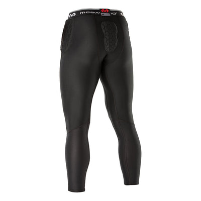 McDavid HEX® Black Basketball Compression ¾ Tight w/Hip & Tailbone Pads -  Back