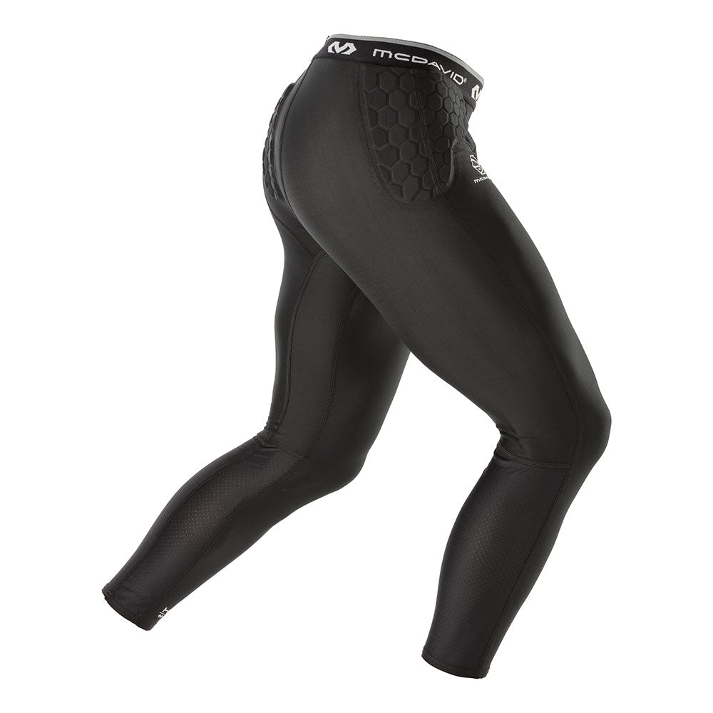 McDavid HEX® Basketball Black Compression ¾ Tight w/Hip & Tailbone Pads  Hero