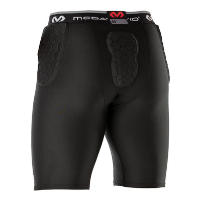 McDavid HEX® Basketball Black Compression Short w/Hip & Tailbone Pads - Back