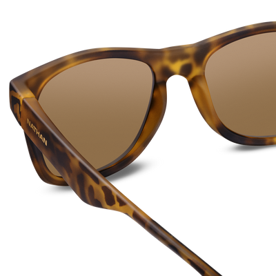 Nathan Sunrise Polarized Running Sunglasses - Tortoise Frame - Detail View 2