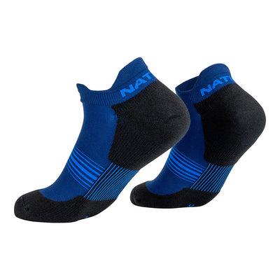 NATHAN Navy Stripes Low-Cut Running Socks - Back View