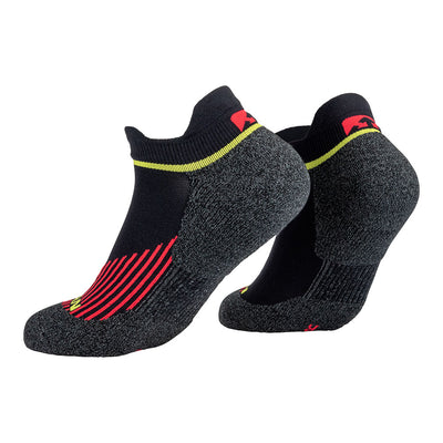 NATHAN Black Stripes Low-Cut Running Socks - Back View