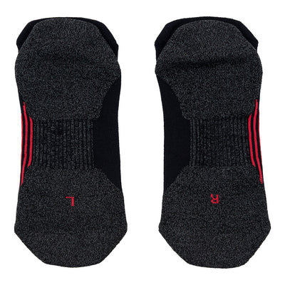 NATHAN Black Stripes Low-Cut Running Socks - Lay Flat