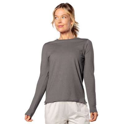 Nathan Women’s Dash Long Sleeve Tee - Black - Hero