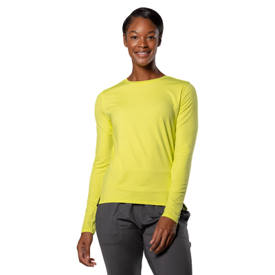 Nathan Women’s Dash Long Sleeve Tee - Sulfur Yellow - Hero