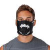 Black White Fang Play Safe Face Mask – Male Model Wearing Protective Safety Face Mask - Front Angle