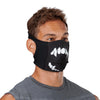 Black White Fang Play Safe Face Mask – Male Model Wearing Protective Safety Face Mask - Right Angle