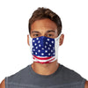 USA Stars & Stripes Play Safe Face Mask – Male Model Wearing Protective Safety Face Mask - Front Angle