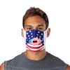 USA Stars & Stripes Play Safe Face Mask – Male Model Wearing Protective Safety Face Mask with Max AirFlow Football Mouthguard - Front Angle