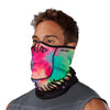 Drip Play Safe Neck-Face Gaiter– Male Model Wearing Protective Safety Face and Neck Covering - Left Angle