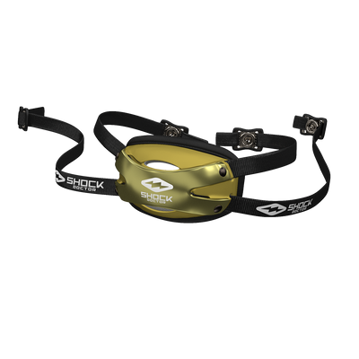 Showtime Chrome Gold Football Chinstrap For Youth and Adult Athletes