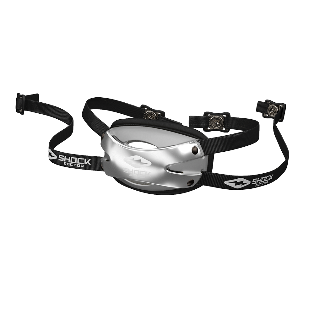 Showtime Chrome Silver Football Chinstrap For Youth and Adult Athletes