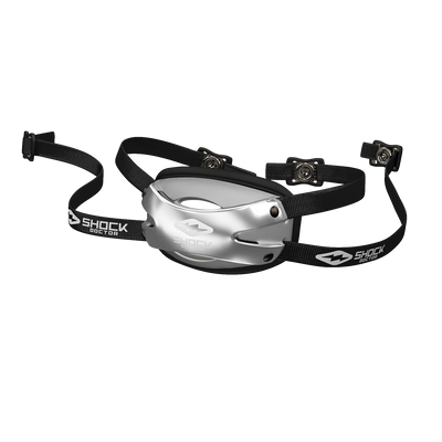 Showtime Chrome Silver Football Chinstrap For Youth and Adult Athletes