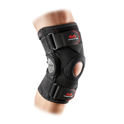 Knee Brace w/ Polycentric Hinges & Cross Straps